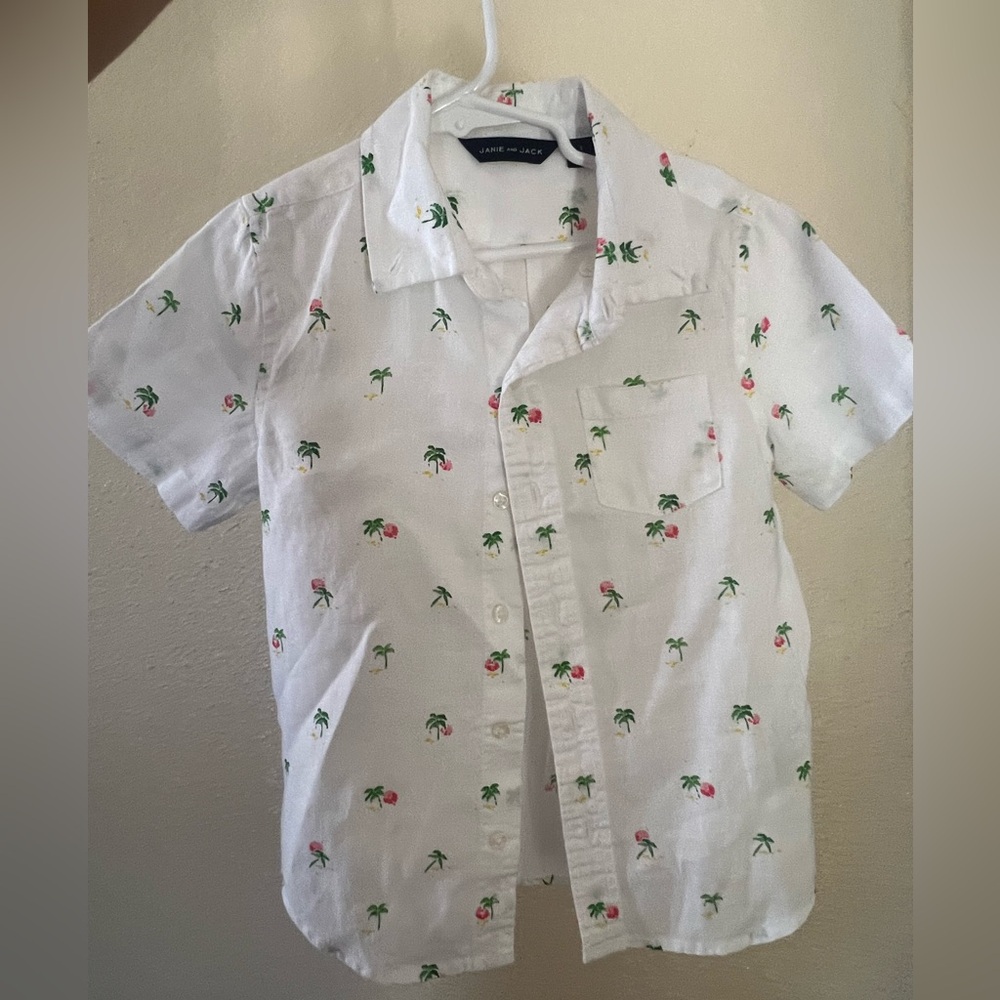Janie and Jack linen cotton shirt for boy 5t